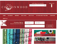 Tablet Screenshot of cottonwoodquiltshop.com